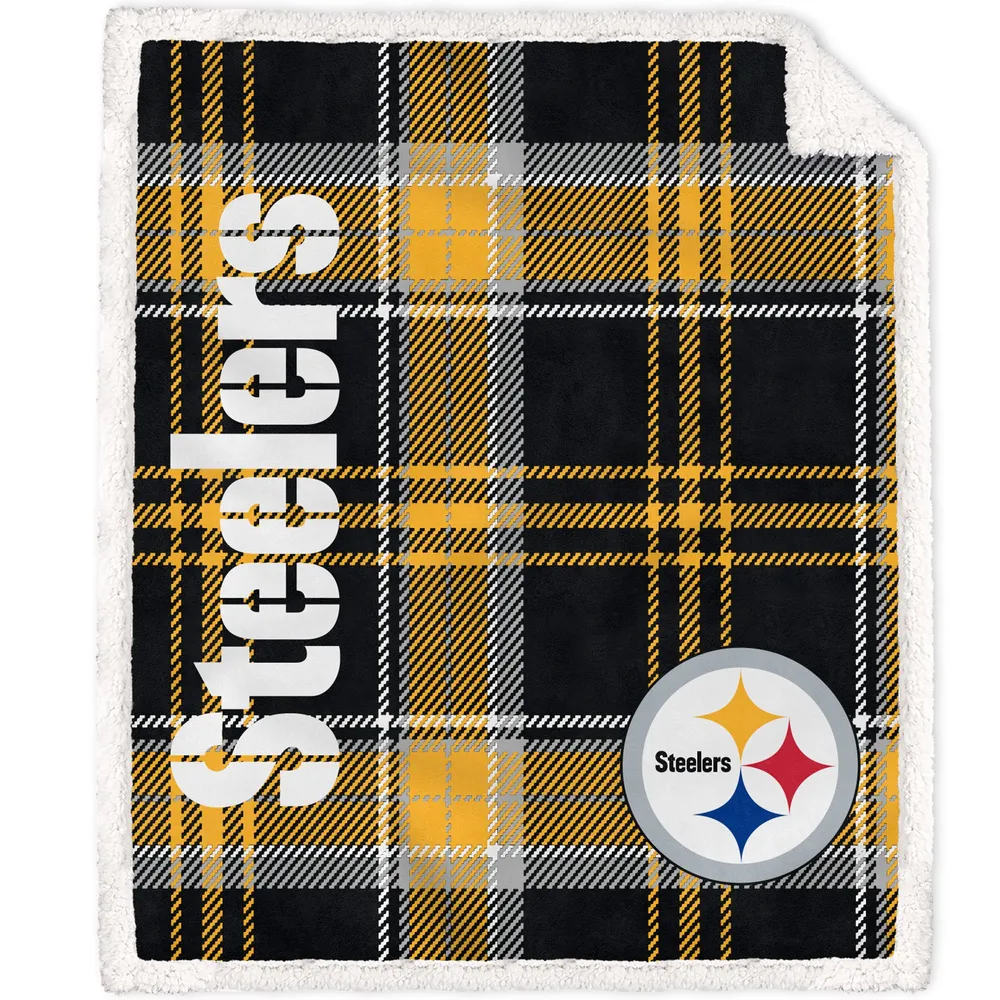 Lids Pittsburgh Steelers Team 50'' x 60'' Plaid Ultra Fleece Sherpa Throw  Blanket