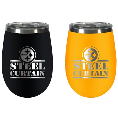 Pittsburgh Steelers Team Colors Wine Tumbler Two-Piece Set