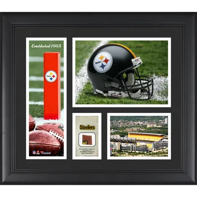 Pittsburgh Steelers Fanatics Authentic Framed 15" x 17" Team Logo Collage with Piece of Game-Used Football