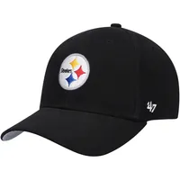 Men's Pittsburgh Steelers '47 Black/White Interlude MVP Trucker Snapback Hat