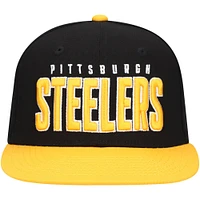 Casquette Snapback Lock Up des Steelers de Pittsburgh, noir/or, pour enfants d'âge préscolaire