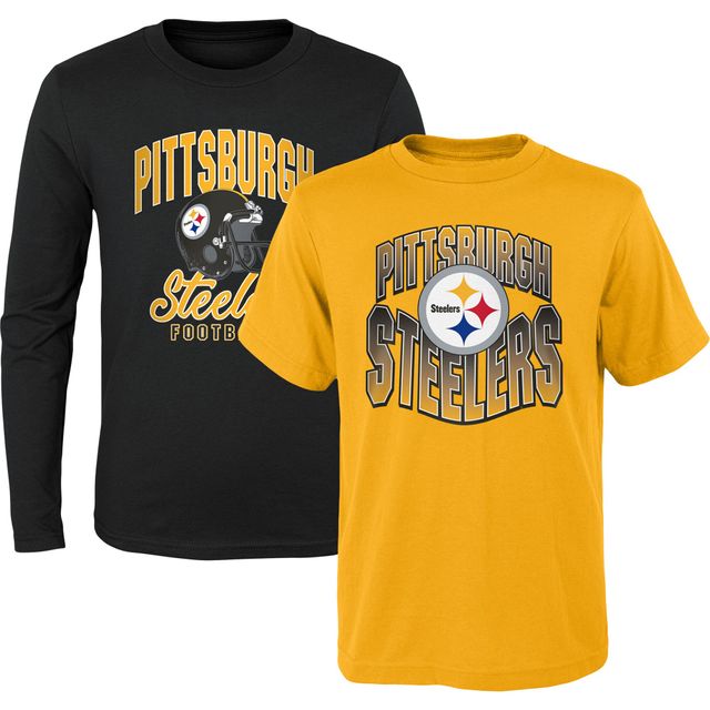 Preschool Gold/Black Pittsburgh Steelers Game Day - Ensemble combiné de t-shirts