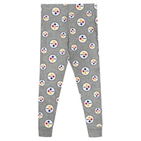 Preschool Heather Gray Pittsburgh Steelers Long Sleeve T-Shirt and Pants Sleep Set