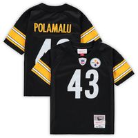 Preschool Mitchell & Ness Troy Polamalu Black Pittsburgh Steelers Retired Legacy Jersey