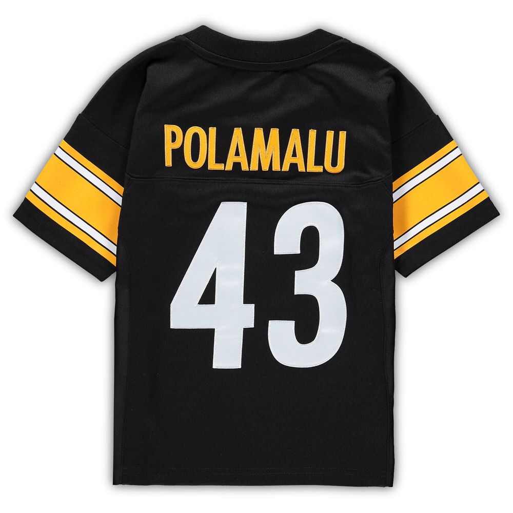 Women's Mitchell & Ness Troy Polamalu Black Pittsburgh Steelers