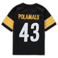 Preschool Mitchell & Ness Troy Polamalu Black Pittsburgh Steelers Retired Legacy Jersey