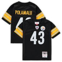 Preschool Mitchell & Ness Troy Polamalu Black Pittsburgh Steelers Retired Legacy Jersey