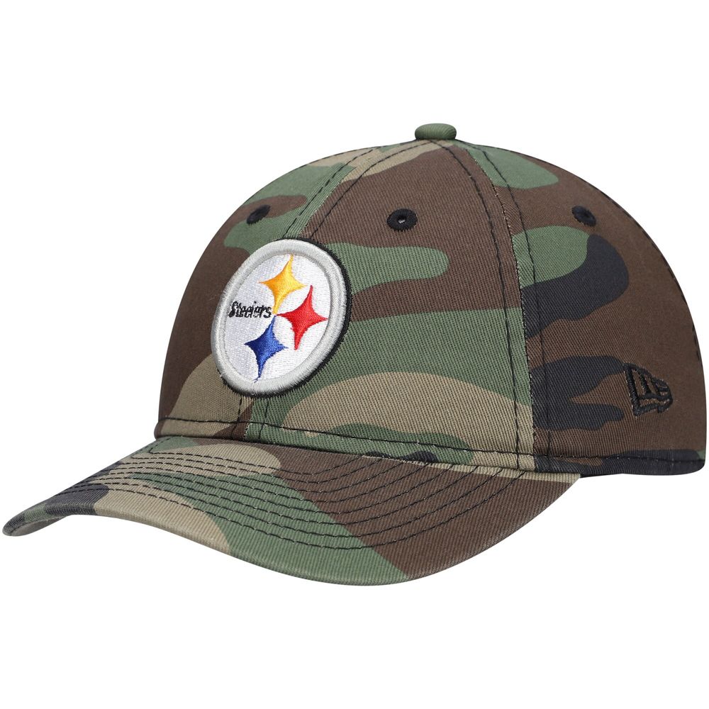 Youth New Era Camo Pittsburgh Steelers 9TWENTY Adjustable Hat