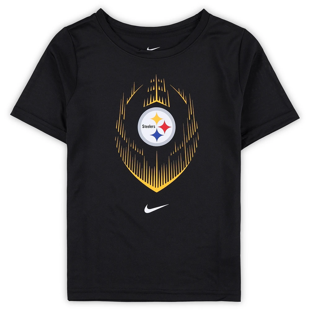 T-shirt Nike Performance Legend Icon des Pittsburgh Steelers pour enfant d'âge préscolaire