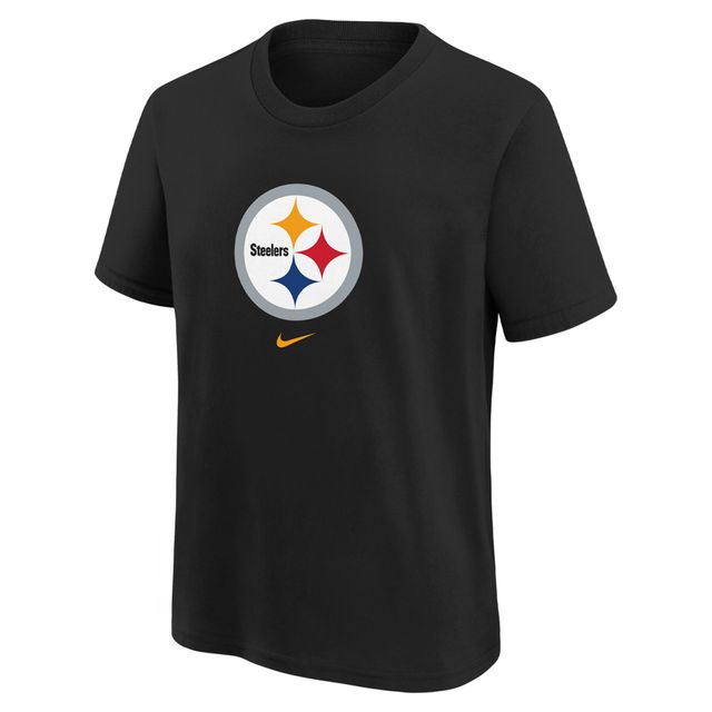 T-shirt Nike noir pour enfants d'âge préscolaire avec le mot-symbole de l'équipe des Steelers Pittsburgh