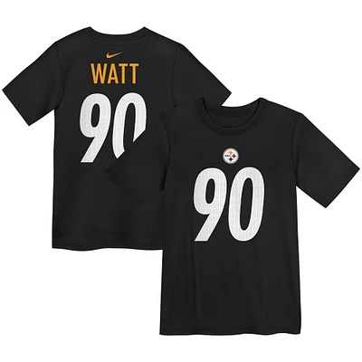 T-shirt Nike T.J. Watt pour enfant d'âge préscolaire avec nom et numéro du joueur des Pittsburgh Steelers