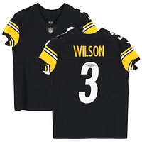 Maillot Nike Elite noir autographié par Russell Wilson des Pittsburgh Steelers