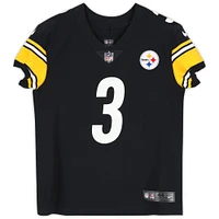 Maillot Nike Elite noir autographié par Russell Wilson des Pittsburgh Steelers