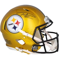 Casque Flash Speed ​​authentique autographié par Russell Wilson des Pittsburgh Steelers