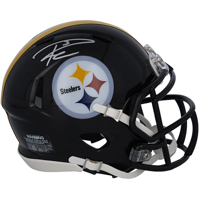 Casque Speed ​​Mini autographié par Russell Wilson des Pittsburgh Steelers