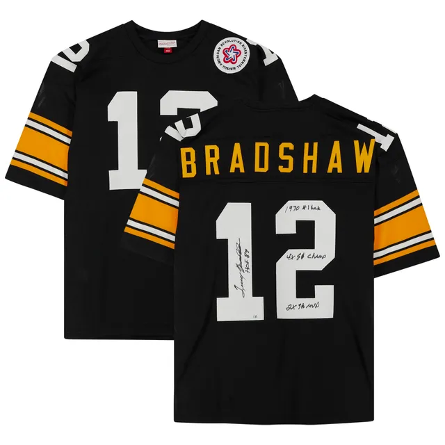 Terry Bradshaw Pittsburgh Steelers Fanatics Authentic Autographed Black  Mitchell & Ness Authentic Jersey with Multiple Inscriptions - Limited  Edition of 12