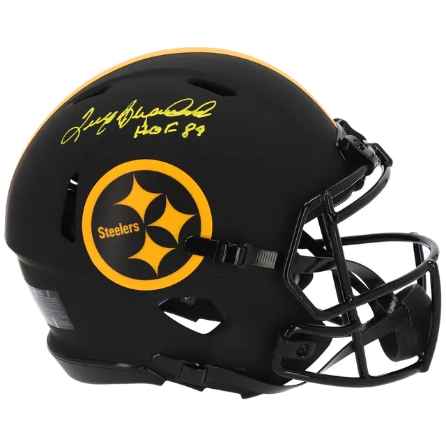 Jack Lambert Pittsburgh Steelers Autographed Black Mitchell & Ness