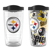 Tervis Pittsburgh Steelers Two-Pack 16oz. Allover Classic Tumbler Set