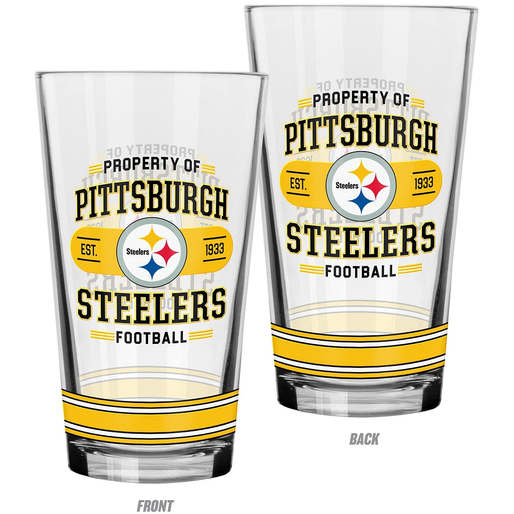 The Sports Vault Pittsburgh Steelers Lot de 2 verres à mélanger