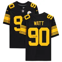 Lids T.J. Watt Pittsburgh Steelers Fanatics Authentic Autographed Nike  Color Rush Limited Jersey - Black