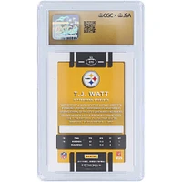 T.J. Watt Pittsburgh Steelers Autographed 2017 Panini Donruss #372 CGC Fanatics Witnessed Authenticated Pristine 10/10 Rookie Card