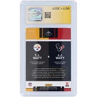 T.J. Watt Pittsburgh Steelers Autographed 2017 Panini Donruss Optic Illusions #27 CGC Fanatics Witnessed Authenticated Auto 10 Rookie Card
