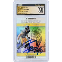 T.J. Watt Pittsburgh Steelers Autographed 2017 Panini Donruss Optic Illusions #27 CGC Fanatics Witnessed Authenticated Auto 10 Rookie Card