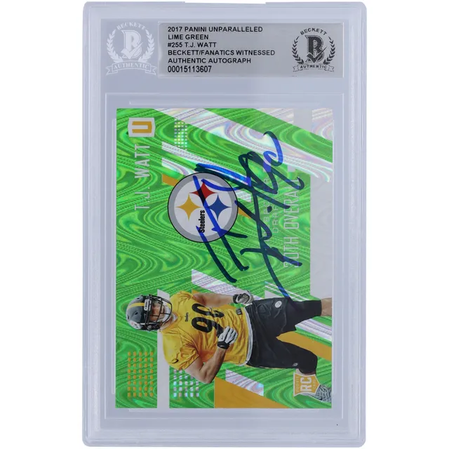 Autographed T.J. Watt Steelers Football Card Fanatics Authentic