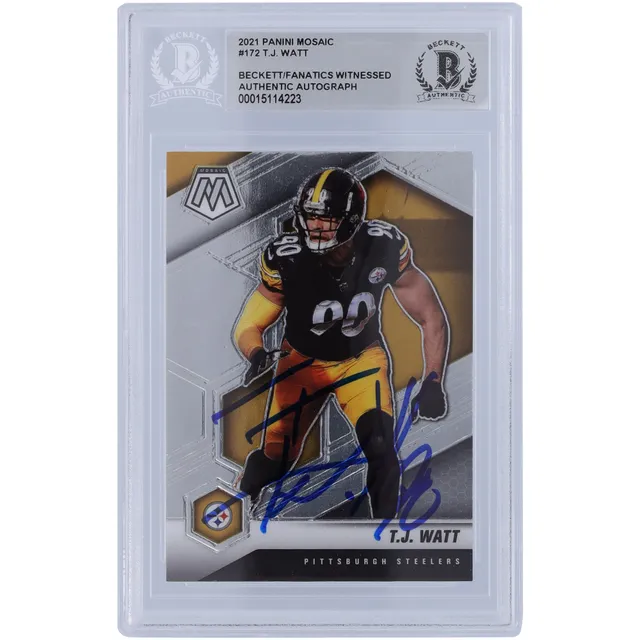 Lids T.J. Watt Pittsburgh Steelers Autographed 2021 Panini Mosaic