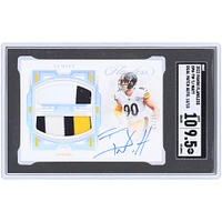 Carte autographiée Panini Flawless Dual Patch 2022 des Pittsburgh Steelers de T.J. Watt, relique 3 couleurs #DPA-TW #13/15 SGC authentifiée 9,5/10