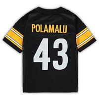 Toddler Mitchell & Ness Troy Polamalu Black Pittsburgh Steelers 2005 Retired Legacy Jersey