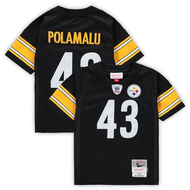 Maillot Mitchell & Ness Troy Polamalu Pittsburgh Steelers 2005 retraité noir pour tout-petit