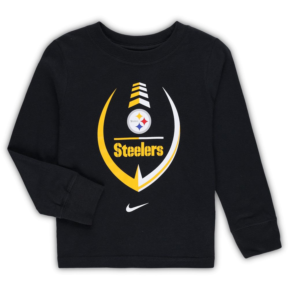 Toddler Black Pittsburgh Steelers Football T-Shirt