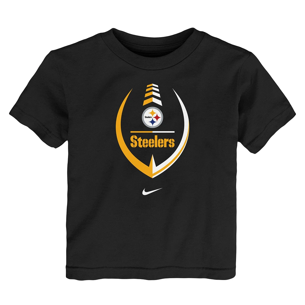 Toddler Nike Black Pittsburgh Steelers Icon Wordmark - T-Shirt