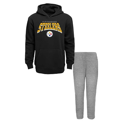 Ensemble sweat à capuche et pantalon de survêtement en polaire Dynamic Duo pour tout-petit des Steelers Pittsburgh