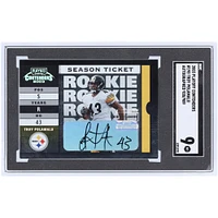 Troy Polamalu Pittsburgh Steelers Autographié 2003 Playoff Contenders Autographe #190 #928/989 SGC Authentifié 9 Carte Rookie