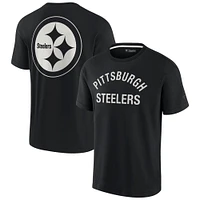 T-shirt unisexe à manches courtes super doux noir Pittsburgh Steelers Elements