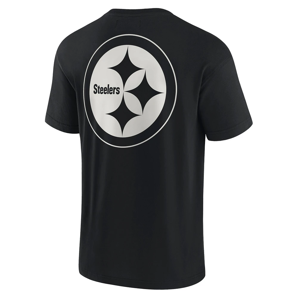 T-shirt unisexe à manches courtes super doux noir Pittsburgh Steelers Elements