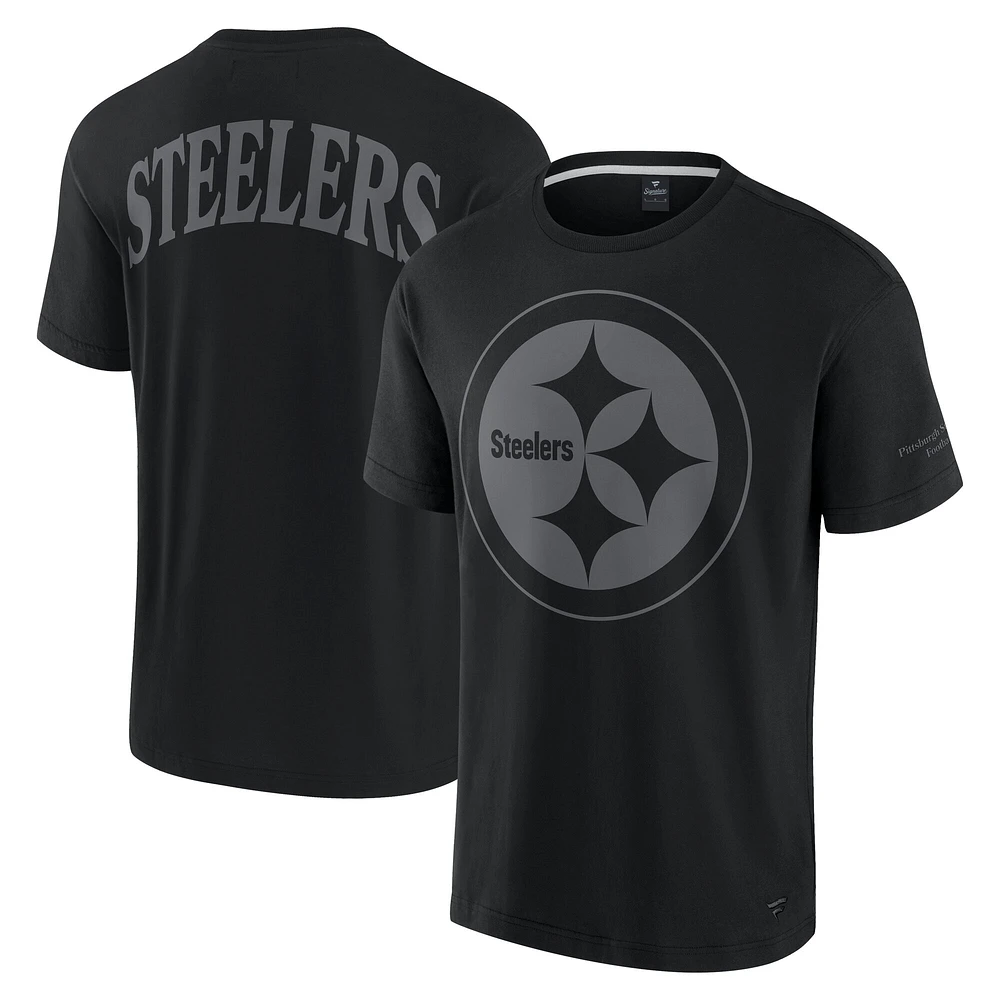 T-shirt unisexe Fanatics noir emblématique des Pittsburgh Steelers Elements