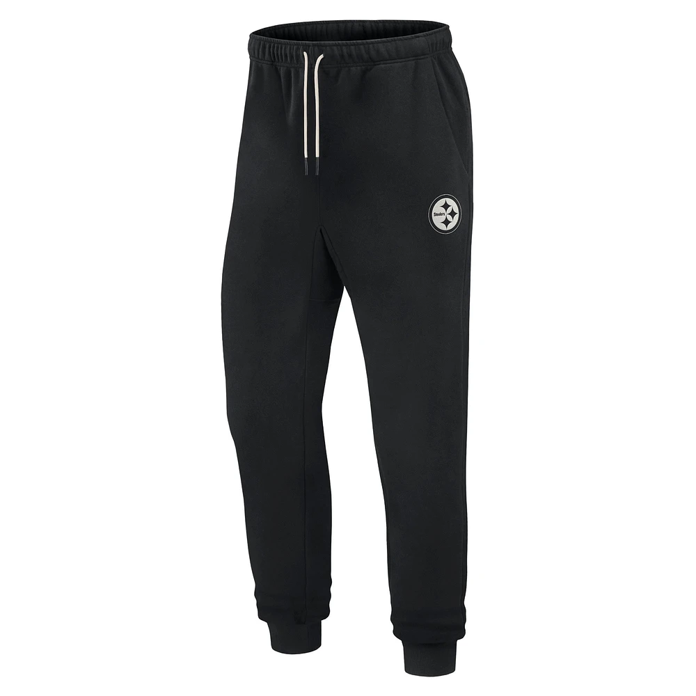 Unisex Fanatics Black Pittsburgh Steelers Elements Super Soft Fleece Jogger