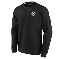 Unisex Fanatics Black Pittsburgh Steelers Elements Super Soft Pullover Sweatshirt