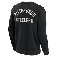 Unisex Fanatics Black Pittsburgh Steelers Elements Super Soft Pullover Sweatshirt
