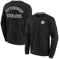 Unisex Fanatics Black Pittsburgh Steelers Elements Super Soft Pullover Sweatshirt