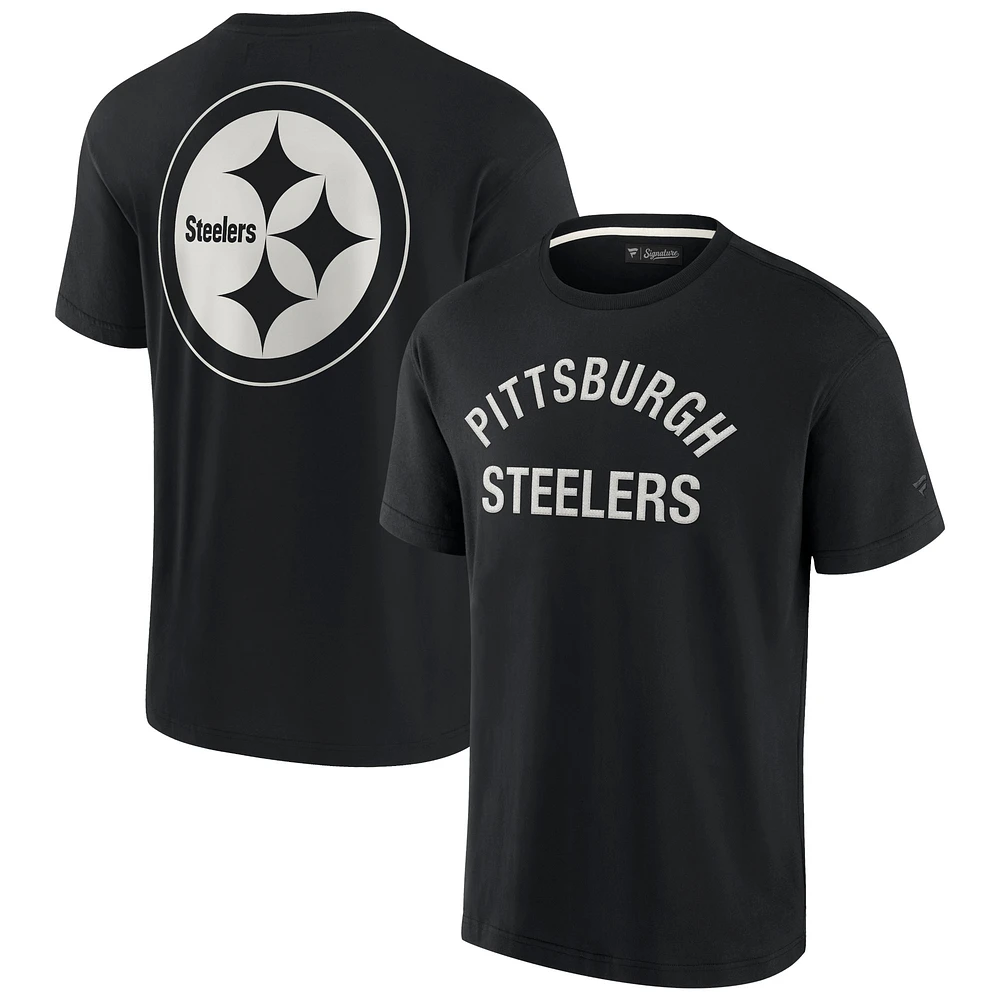 Unisex Fanatics Black Pittsburgh Steelers Elements Super Soft Short Sleeve T-Shirt