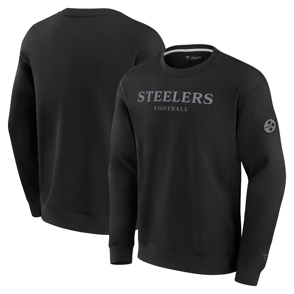 Unisex Fanatics  Black Pittsburgh Steelers Elements Unlimited Fleece Pullover Sweatshirt