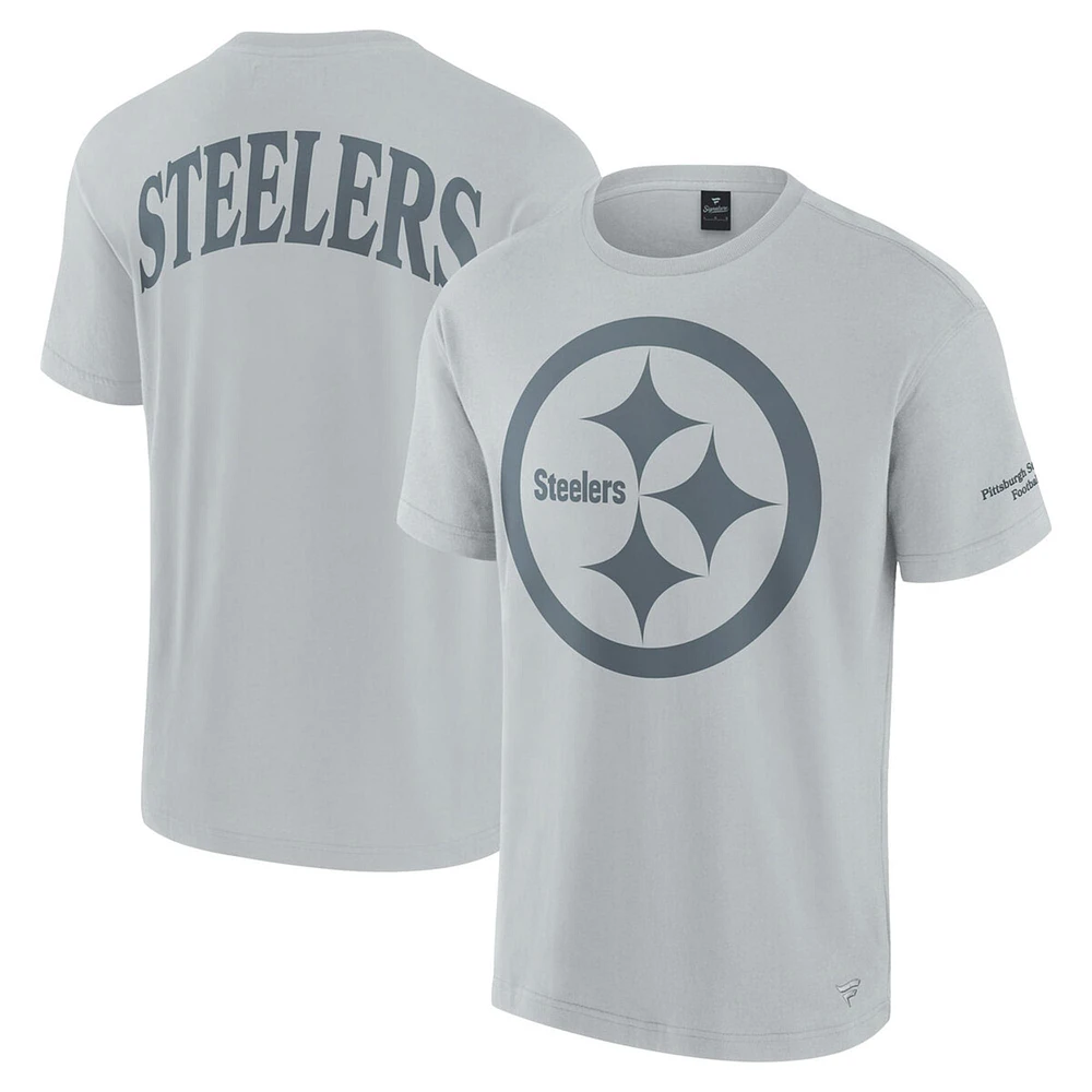 T-shirt unisexe Fanatics gris emblématique des Pittsburgh Steelers Elements