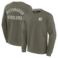 Unisex Fanatics Olive Pittsburgh Steelers Elements Super Soft Pullover Sweatshirt