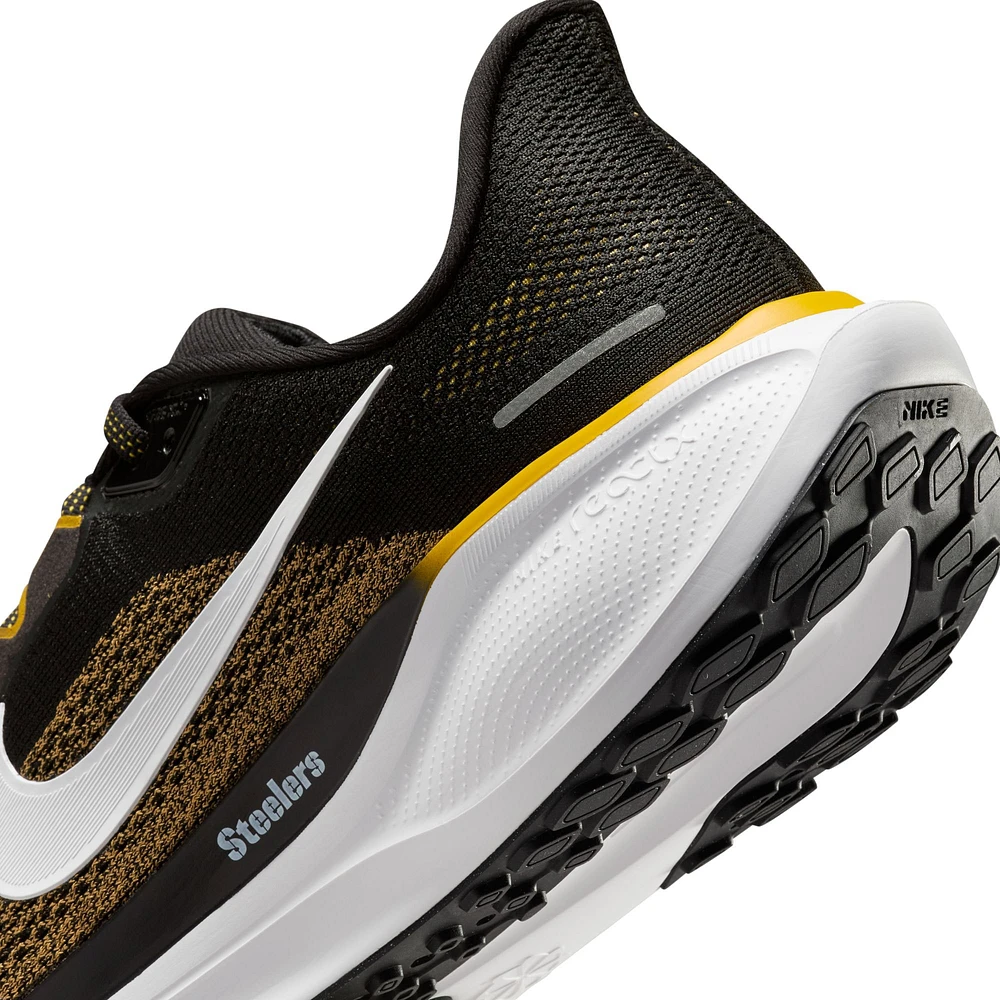 Chaussures de course unisexes Nike Zoom Pegasus 41 noires des Pittsburgh Steelers