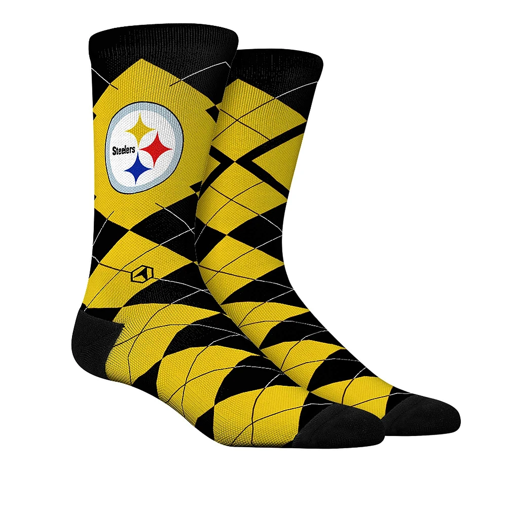 Unisex Rock Em Socks  Pittsburgh Steelers Argyle Knitted Dress Socks