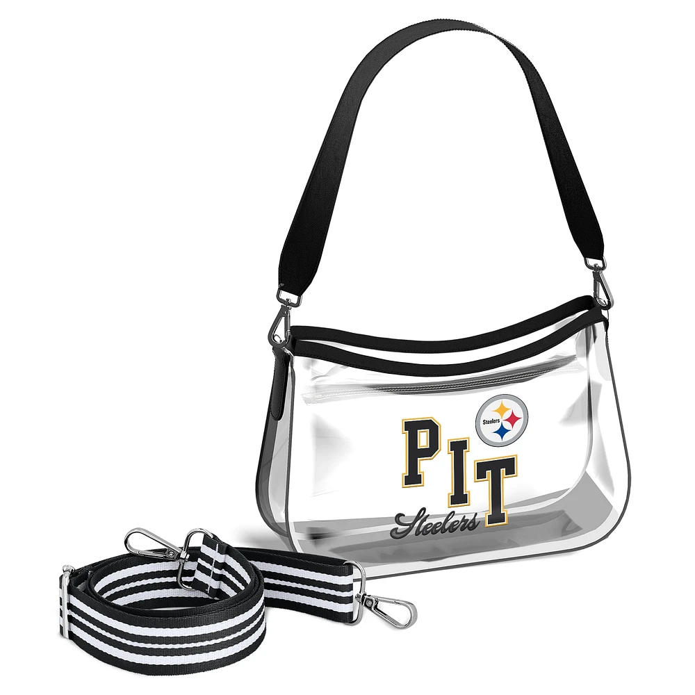 WEAR by Erin Andrews Pittsburgh Steelers Clear Stadium Mini Purse